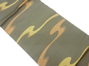 霞に花菱模様織出し名古屋帯